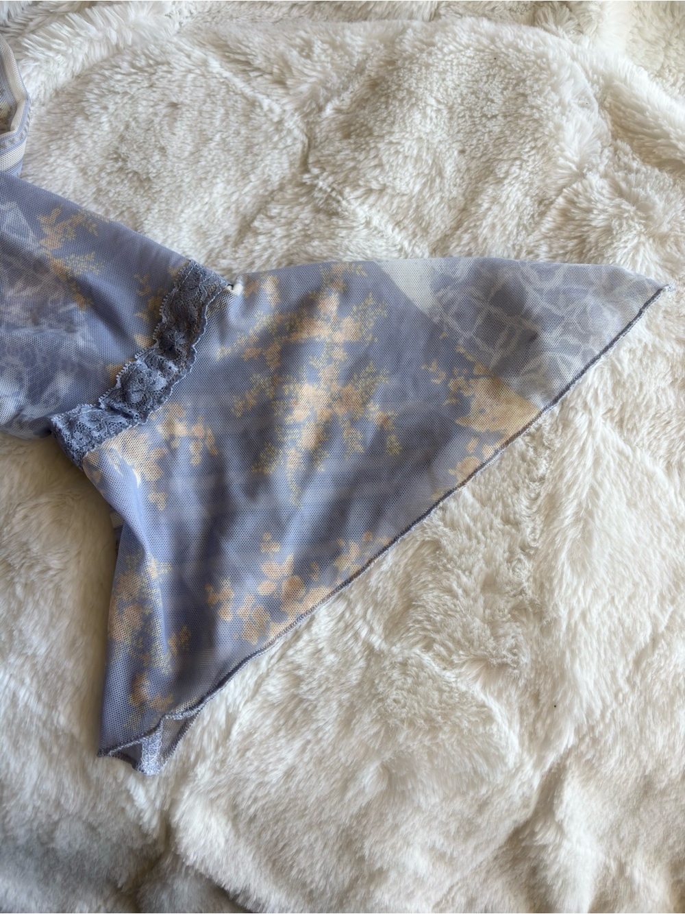 Urban Outfitters Kimchi Blue Sybil Witchy Mesh Top Size Medium NEW Fairy Sheer - Picture 6 of 13